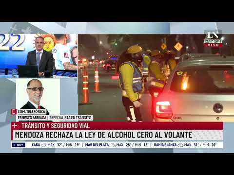 Mendoza rechaza la ley de alcohol cero al volante. Ernesto Arriaga, especialista en tránsito.