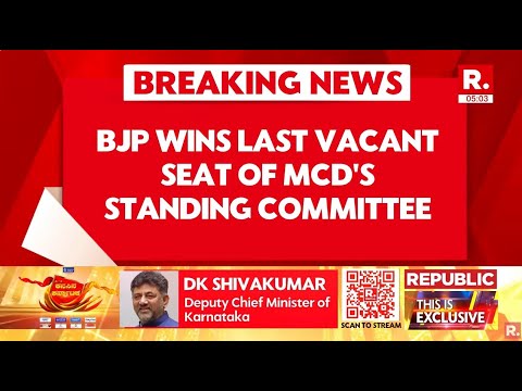 Breaking News: BJP Wins Last Vacant Seat Of MCD's Standing Committee | Delhi News LIVE