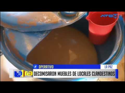 Operativo en Oruro decomisa muebles de locales clandestinos de venta de alcohol