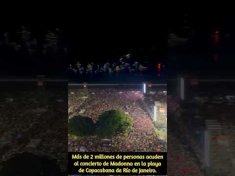 Más de 2 millones de personas acuden al concierto de Madonna en la playa de Copacabana  #shorts