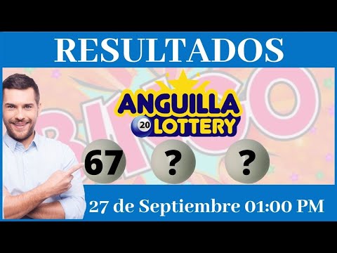 Resultados de la loteria Anguilla Lottery 01 PM Lunes 27 de Septiembre
