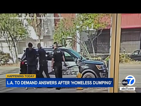 LA to demand answers after video shows 'homeless dumping'