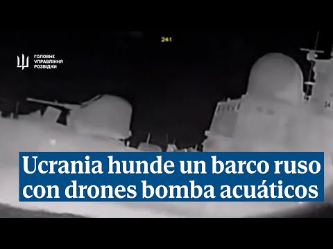 Así hunde Ucrania un buque ruso con drones bomba acuáticos en el mar Negro