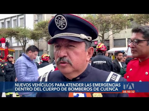 Nuevos vehículos para bomberos de Cuenca