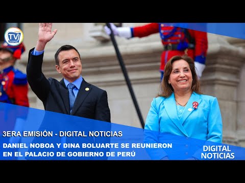 DANIEL NOBOA Y DINA BOLUARTE SE REUNIERON EN EL PALACIO DE GOBIERNO DE PERÚ