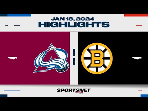 NHL Highlights | Avalanche vs. Bruins - January 18, 2024