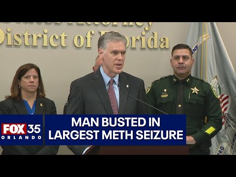 Press Conference: Florida man busted in Orlando's largest meth seizure