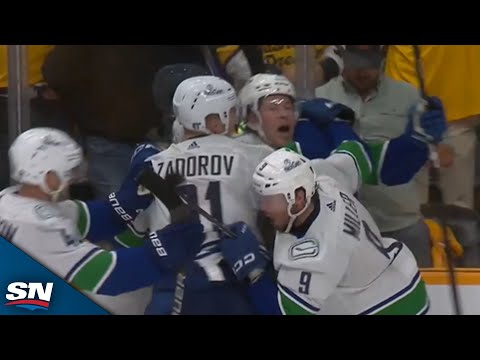 Brock Boeser Hat Trick Ties It After Colton Sissons Misses Empty Netter
