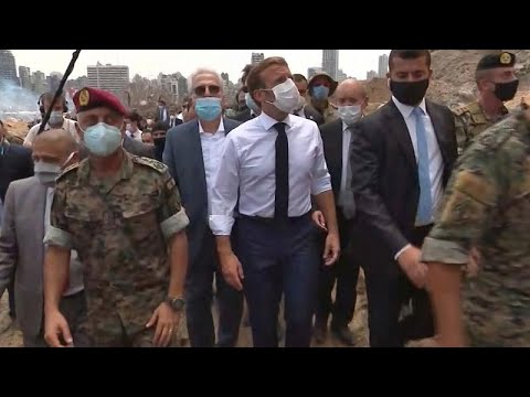 Emmanuel Macron, en visite à Beyrouth, dit vouloir aider à organiser l'aide internationale