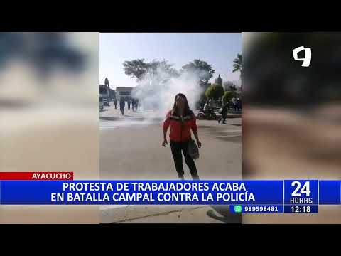 24Horas | Ayacucho: protesta acaba en batalla campal con la policía