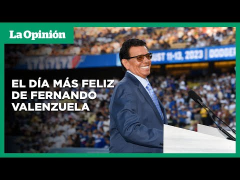 Fernando Valenzuela entre lágrimas y risas: Dodgers retiraron su mítico número 34 | La Opinión