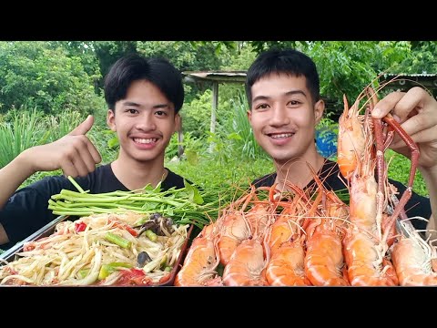 ตำมั่วตำซั่วรสเด็ดกุ้งนึ่งตัว