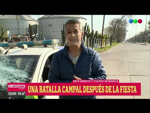 FIESTA Y BATALLA CAMPAL: 7 policías heridos - Mauro Szeta en El Noti de la Gente
