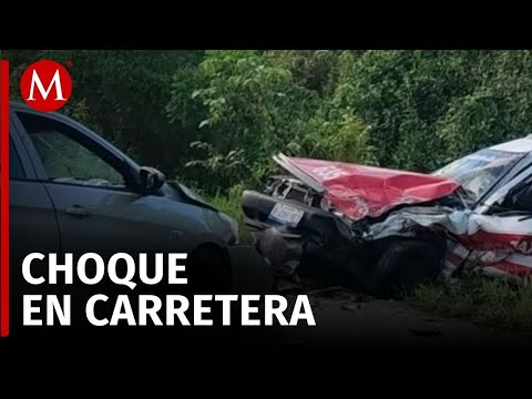 Choque entre taxi y automóvil particular deja 5 heridos en Veracruz