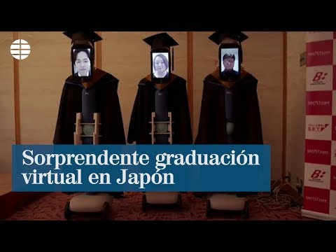 Sorprendente graduación virtual en Japón