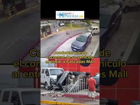 Accidente vehicular en Cascadas Mall de Tegucigalpa