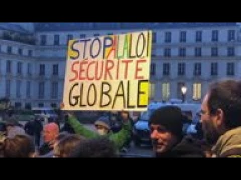 Paris protests over security law, camp clearance