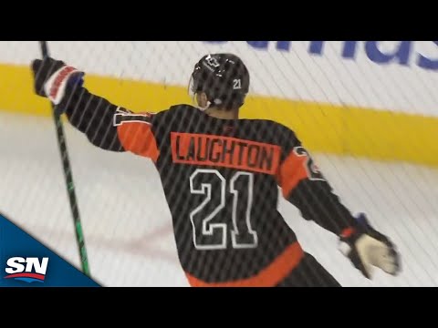 Flyers Scott Laughton RIPS Slapshot for Unconventional Breakaway Goal