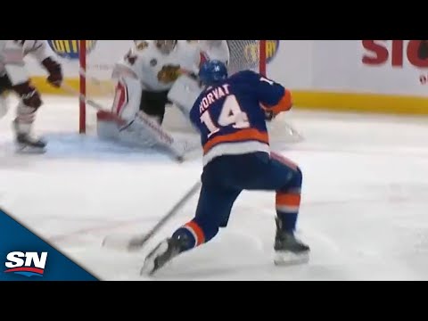 Bo Horvat Snipes Goal Off Sweet Backhand Dish From Mathew Barzal