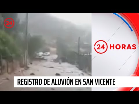 Impresionante registro capta paso de aluvión en San Vicente