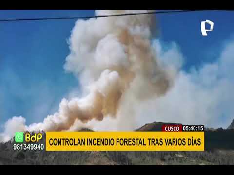 Cusco: incendio forestal en Calca fue controlado luego de varios días