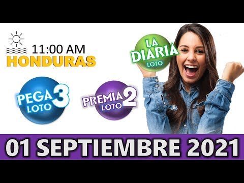 Sorteo 11 AM Resultado Loto Honduras, La Diaria, Pega 3, Premia 2, Miércoles 01 de septiembre 2021