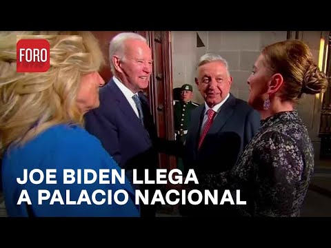 Presidente de EU, Joe Biden, llega a Palacio Nacional