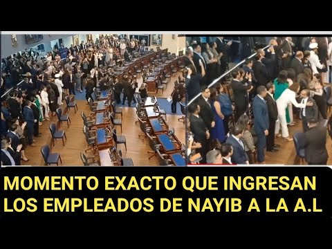 MOMENTO EXACTO QUE LOS DIPUTADOS DE NAYIB INGRESAN A LA ASAMBLEA LEGISLATIVA!