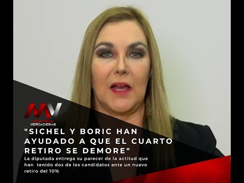 Pamela Jiles: Sichel y Boric han tomado la postura de defender los intereses de las AFP