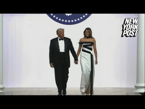 Melania Trump stuns in strapless Hervé Pierre gown at President Trump’s inaugural ball