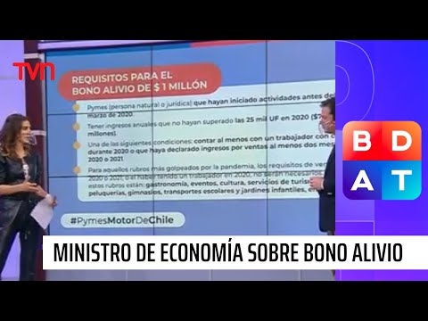 Ministro de Economía detalla los requisitos para acceder al Bono Alivio de $1 millón | BDAT