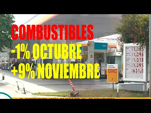 El aumento en el precio del combustible será 9% en noviembre