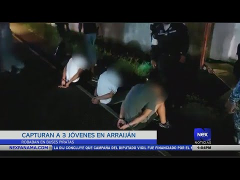 Capturan a 3 jóvenes que robaban en buses piratas en Arraiján