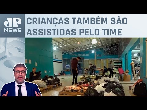 Grêmio usa Estádio Olímpico para receber doações; Felippe Monteiro analisa