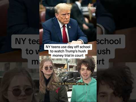 Teens watch Trump trial in court