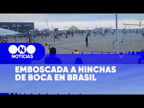 EMBOSCADA a HINCHAS  de BOCA en BRASIL - Telefe Noticias