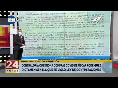 Contraloría cuestiona compras Covid de Óscar Rodríguez