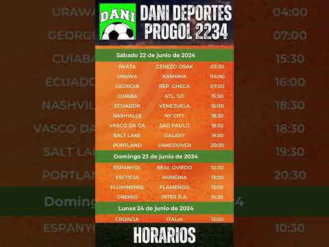 HORARIOS DE LA #QUINIELA #PROGOL 2234