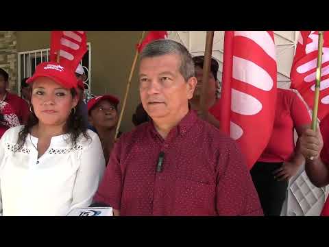 Manuel flores, candidato presidencial por el FMLN, visitó el departamento de La Unión
