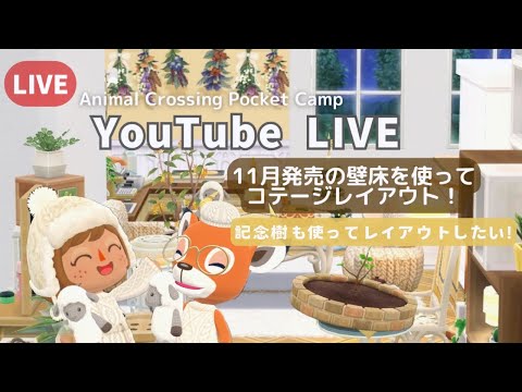 【ポケ森LIVE】11月の壁床購入しながらコテージレイアウト！/お久しぶりのYouTubeLIVE！