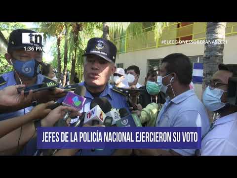 Nacionales Por la independencia: Jefe de la Policía de Nicaragua ejerce su derecho al voto