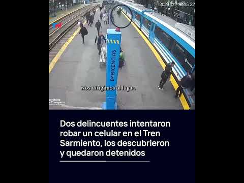 Dos delincuente intentaron robar un celular en el Tren Sarmiento, quedaron detenidos