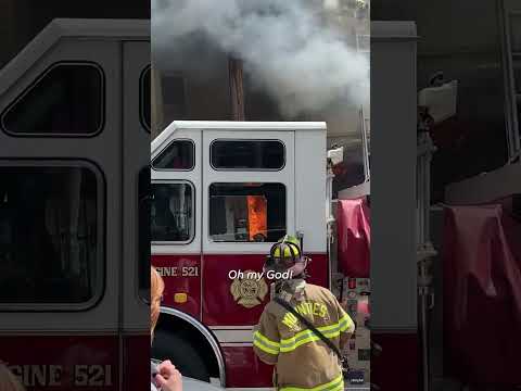 Heroic neighbor rescues two from housefire that displaced 19 #Shorts