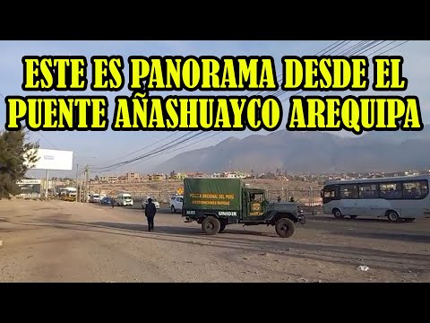 POLICIAS Y MILITARES RESGUARDAN PUENTE AÑASHUAYCO DE AREQUIPA EN SEGUNDO DIA DE PARO..