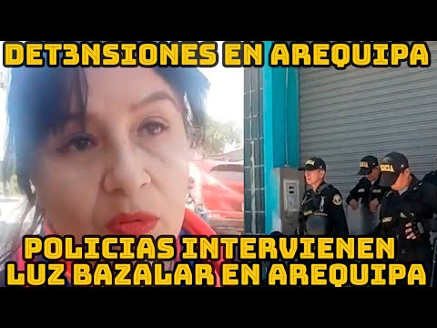 POLICIAS DETIENE MANIFESTANTES SOLO POR TENER UN MEGAFONO EN AREQUIPA