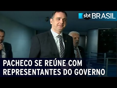 Pacheco recebe representantes do governo para discutir reoneração da folha | SBT Brasil (10/01/24)
