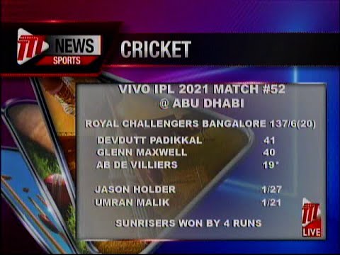 IPL: Sunrisers Beat Royal Challengers Bangalore By 4 Runs