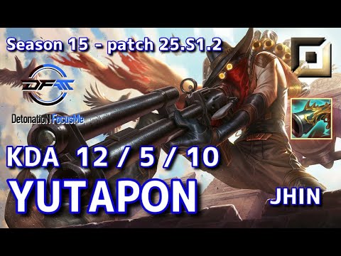 【JPサーバー/D4】DFM Yutapon ジン(Jhin) VS アッシュ(Ashe) BOT - Patch25.S1.2 JP Ranked【LoL】