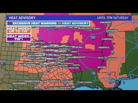 DFW Weather: Excessive Heat Warnings for North Texas over the weekend