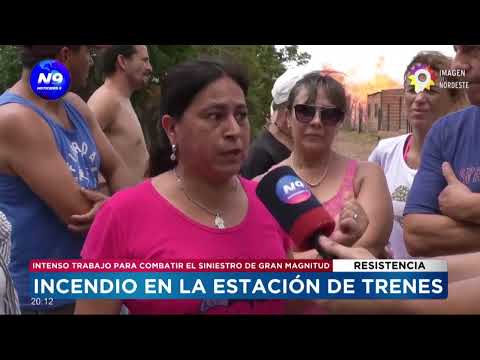 RESISTENCIA: Incendio en la estación de trenes - NOTICIERO 9